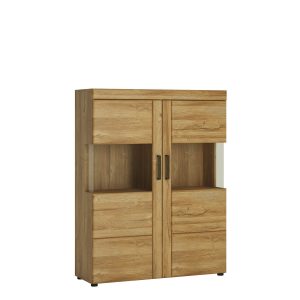 Low wide 2 door display cabinet